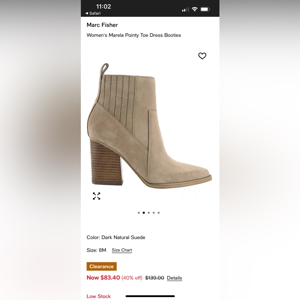 Dark Natural Suede Ankle Boots